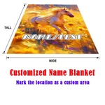 1PC Custom Name Sunshine White Horse Print Lightweight Flannel Throw Blanket -. Fixed Price $19.99.