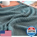 Kyrahome Organic Cotton Muslin Blanket, Queen 90X90, Adults Kids Couch. Fixed Price $94.24.