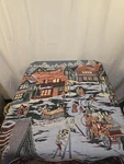 Vtg Department 56 "the Original Shops Of Dickens" Christmas Tapestry Woven Throw. Fixed Price $23.19.