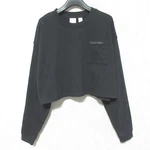 Calvin Klein Logo Cotton Jersey Long Sleeve Cropped T-shirt Xs Black Women Used. Fixed Price $104.00.