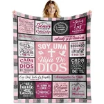 Spanish Christian Gifts For Women Throw Blanket 50"X60", Regalos Cristianos P.... Fixed Price $35.76.