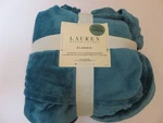 Ralph Lauren Classic Micromink Full Queen Teal Blanket New. Fixed Price $79.95.