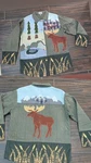 Vintage Patch Magic Group Reversible Quilt Jacket Button Moose Forest Sz Lg. Fixed Price $60.00.
