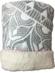 Simple Design Gray Medallion Plush Fleece & Sherpa Throw Blanket. Fixed Price $29.88.