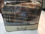 Woolrich Hadley Plaid Comforter Set 90"X70" 2-PIECE Twin W/bed Sham Indoor. Fixed Price $17.99.