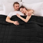King Size Weighted Blanket For Adults (20 Lbs, 80 X 87 Black) Cooling Heav.... Fixed Price $97.84.
