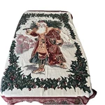 Goodwin Weavers Christmas Village Santa Claus Tapestry Throw Blanket 65 X 45. Fixed Price $17.00.