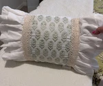 Madison Park Throw Pillow 17X10 Cottage Core Sage Green Ruffled. Fixed Price $17.99.