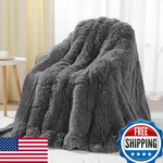 Uttermara Shaggy Faux Fur Weighted Blanket Queen Size 12 Lbs Long Sherpa. Fixed Price $85.03.
