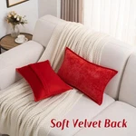 Futei Red Chenille Throw Pillow Covers 12X20 Inch Set 2,SOFT Cozy Bound Edge. Fixed Price $17.97.