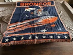Vintage The Northwest Company Denver Broncos Acrylic Woven Throw Blanket. Fixed Price $45.99.