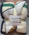 Hudson's Bay Stripes Hbc Layer Plush Sherpa Blanket Double/queen. Fixed Price $216.54.