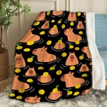 Capybara Throw Blanket Fannel Fleece Super Soft Funny Travel Bl.... Fixed Price $34.90.