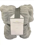 Threshold Collection Ruched Faux Rabbit Fur Throw Blanket Grey 50 60. Fixed Price $34.51.