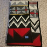 Vtg Pendleton Beaver State Wool Cotton Blanket Reversible 64" X 80" Tribal Aztec. Fixed Price $195.00.