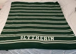 Pottery Barn Teen Harry Slytherin Green Stripe Knit Throw Blanket. Fixed Price $35.00.