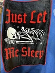 Just Me Sleep Fleece Blanket Skeleton Red & Black Spencer Gift 45X60 Soft. Fixed Price $28.00.
