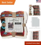 Ultra 54"X68" Plush Sherpa Fleece Blanket - Southwest Design Elegance. Fixed Price $69.99.