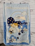Vtg Blue House Cottage Apple Fruit Tree Microplush Throw Blanket Sun Rainbow. Fixed Price $149.99.
