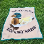 Vintage 58X75" Matthew Mallard Boundary Waters Acrylic Fleece Blanket/throw. Fixed Price $105.00.