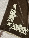 Nina Home Campbell Soft Brown Velvet Throw Blanket Tassels Gold Ivory New B8. Fixed Price $68.00.