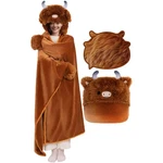 Wearable Blanket Hoodie Highland Cow Oversized Flannel Warm Cozy Mewaii Ultimate. Fixed Price $51.99.