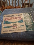 Vintage Ashland Mills Great American Wool Blanket Twin 60"X80" Flame Retardant. Fixed Price $25.00.
