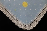 Receiving Blanket Hand Crochet Edge New Baby Shower Gift Girl Boy Sun Moon Smile. Fixed Price $13.99.