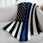 Infinity Republic - Thin Blue Line Soft Fleece Throw Blanket 50X60 Perfect For. Fixed Price $29.29.