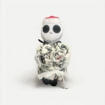 Disney Jack Skellington Nightmare Before Xmas Plush Throw Blanket 50X60 White. Fixed Price $28.99.