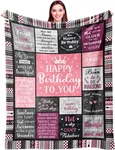 Ivivis Birthday Gifts For Women Girls Throw Blanket 50"X40", Happy Deco. Fixed Price $31.59.