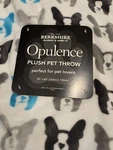Berkshire Opulence Boston Terrier Plush Pet Throw Blanket 50" X 60" Teal Grey. Fixed Price $52.51.