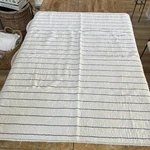 Tommy Hilfiger White Striped Cotton Quilt Blanket 58" X 46" Reversible Ragged. Fixed Price $28.00.