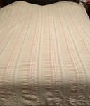 Vermont Country Store Seersucker King Pastel Fresh Stripe Bedspread Cottage. Fixed Price $49.99.