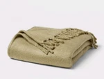 Threshold Faux Mohair Throw Blanket Oversized 60X80 Midweight Knitted Fringe. Fixed Price $34.97.