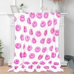 Jarthenaamcs Smile Face Fuzzy Throw Blanket Pink Preppy Decorative Soft.... Fixed Price $31.27.