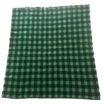 Vintage Abercrombie & Fitch Camp Blanket Buffalo Plaid Green Black Wool 55X63. Fixed Price $265.50.