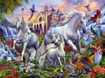 Fantasy Unicorns Nature Castle Scene Mink Soft Faux Fur Everyday Throw Blanket. Fixed Price $34.99.