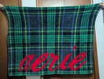 Aerie Plaid Throw Blanket Green Blue Red Polyester 58" X 46". Fixed Price $25.00.