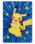 Pokemon Pikachu Light Beams And Stars Throw Blanket 46"X 60" Soft Fleece. Fixed Price $27.99.