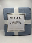 Biltmore Full/queen Luxury Cotton Plaid Weave Blanket In Steel Blue. Fixed Price $59.88.