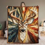 Animal Deer Quilt Blanket Wildlife Hunting Cabin Decor Antler Throw Gift Nature. Fixed Price $50.86.