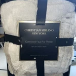 Christian Siriano New York 60" 70" Snow Leopard Luxury Faux-fur Throw, Beige/w. Fixed Price $43.77.