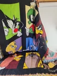 Vintage 1996 Warner Bros. Looney Tunes Knit Tapestry Throw Blanket 56 X43 Taz. Fixed Price $21.22.