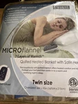 Shavel Twin Size Micro Flannel Quilted Controller Heated Blanket 66 X 85. Fixed Price $99.99.