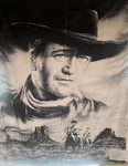 4X5' John Wayne The Searcher Movie Poster Legend Fleece Throw Blanket. Fixed Price $14.99.