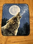Wild Frontier Plush Throw Single Wolf Multicolored 50X60 Fleece Super Soft. Fixed Price $11.90.