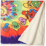 Liquid Blue Mens Spiral Shrooms Hippy Tie Dye Warm Coral Fleece Throw Blanket. Fixed Price $55.98.