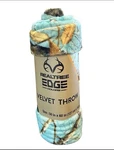 Realtree Edge Velvet Throw Blanket 50 60 Camouflage Teal Blue Luxury Soft. Fixed Price $13.99.