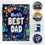 World's Best Dad Plush Blanket 50X60 Father's Day For Throw. Fixed Price $15.95.
